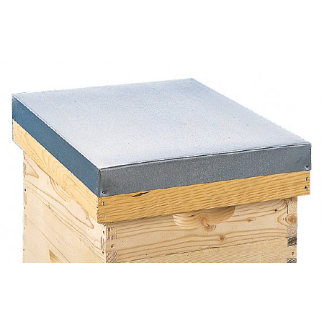 Tôle pliée pour toit bois ruche Dadant 10 cadres - 477 x 557 x 62 mm