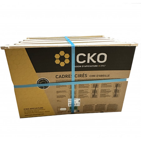 Pack de 10 cadres Hoffman garnis de cire - Dadant corps
