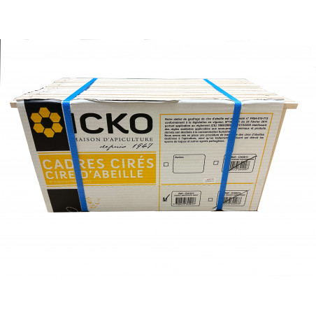 Pack de 10 cadres Langstroth droit garnis de cire