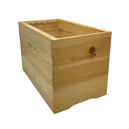 Corps de ruchette mi-bois Dadant 6 cadres - 500 x 280 mm