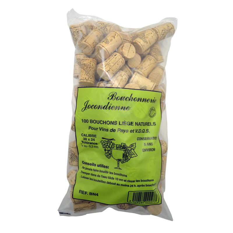 100 Bouchons naturels 38x24 - 5 ans environ