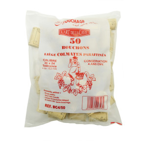 Sachet de 50 bouchons en liège colmatés 38 x 24 mm