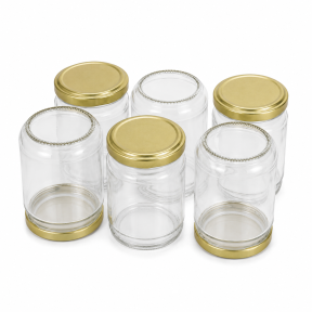 6 pots en verre cylindrique...