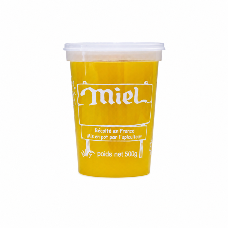 300 pots en plastique transparent pout miel 500 g PEP NICOT - modèle miel blanc