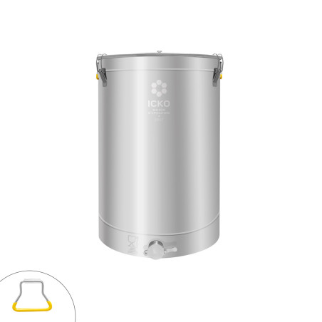 Maturateur miel évacuation totale avec couvercle et robinet - 100 kg