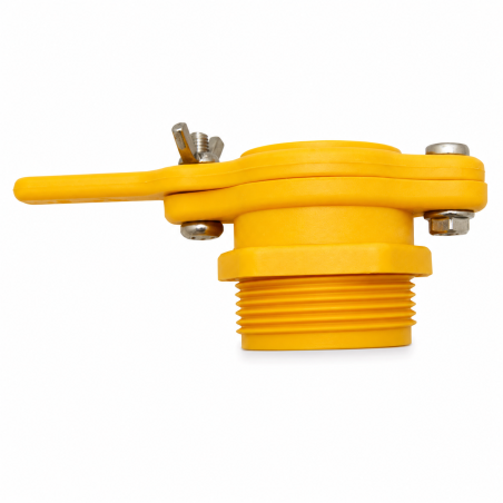 Robinet en plastique jaune filetage mâle 40x49- debout