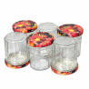 Pack de 6 confituriers 324 ml TO82 + couvercles décors fruits