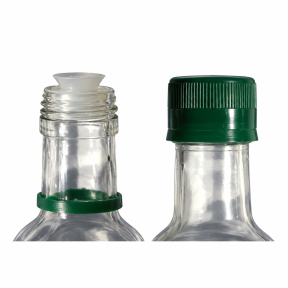 Sachet de 10 bouchons en plastique vert avec verseur
