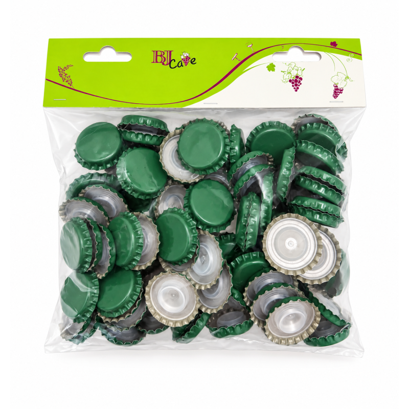 Capsules VERTE Ø 29 mm avec opercule par 100
