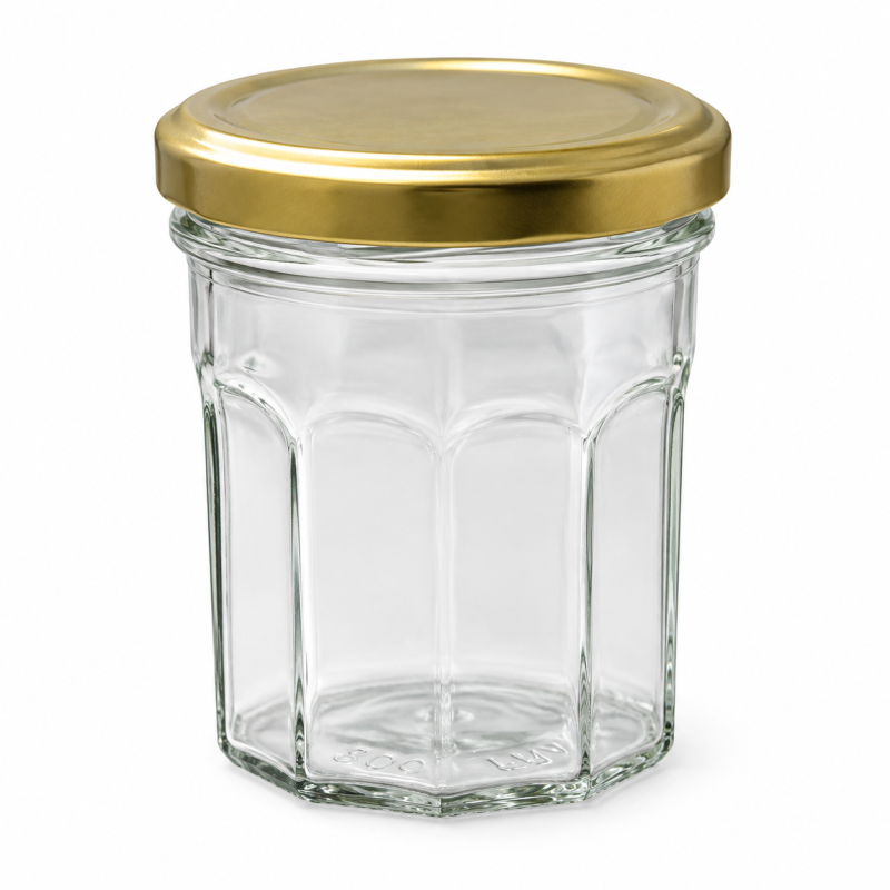 Pack de 6 confituriers 200 ml TO70 + couvercles dorés - unité