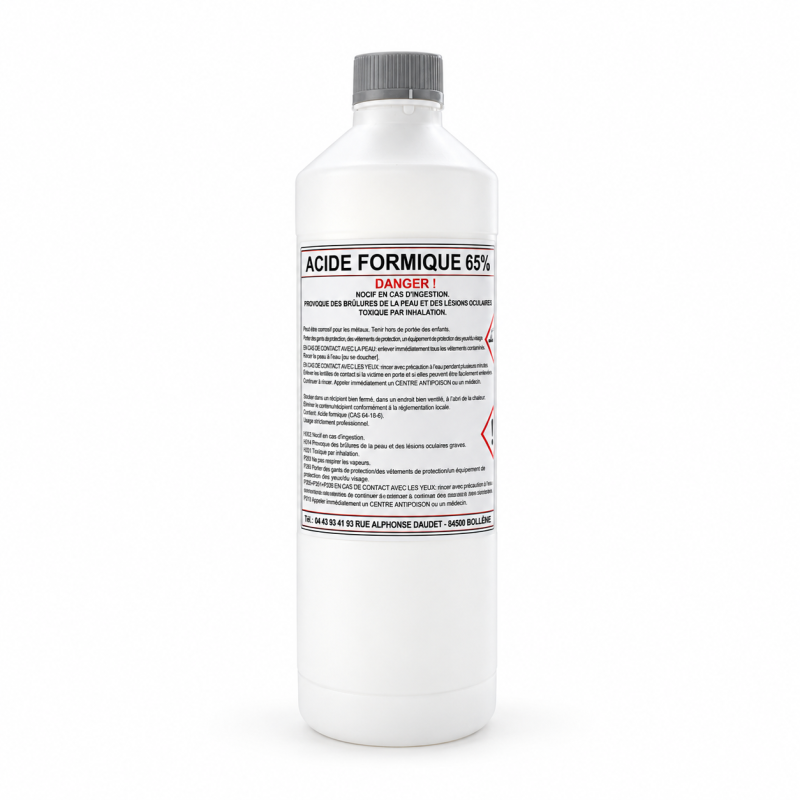 Acide formique 65 % la bouteille de 1 litre