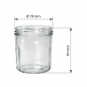 Pack de 20 pots en verre à facettes 425g (324ml) TO82 - dimensions