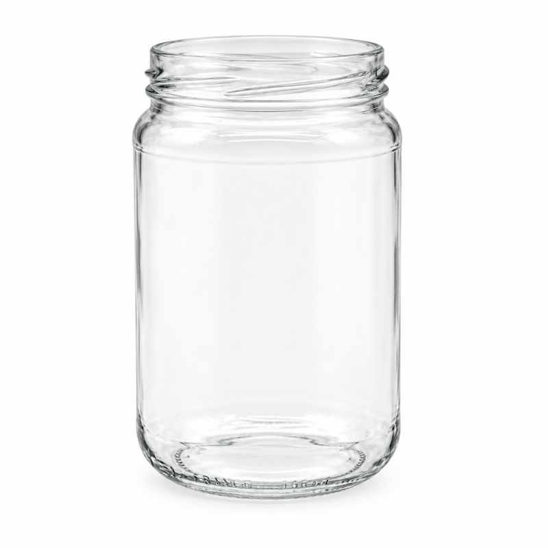 Pack de 20 pots en verre cylindrique 500 g (385 ml) TO63