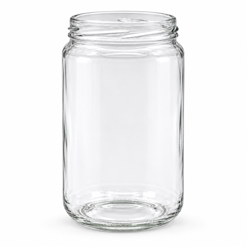 Pack de 10 pots en verre cylindriques 1 kg (750 ml) TO82