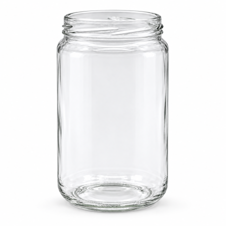 Pack de 10 pots en verre cylindriques 1 kg (750 ml) TO82