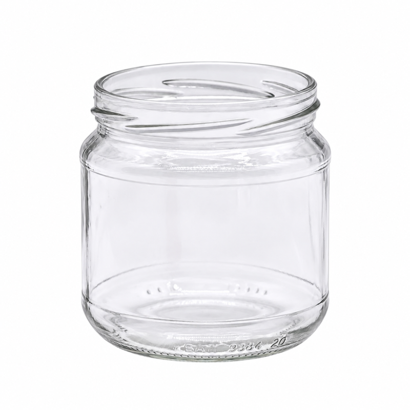 Pack de 20 pots en verre cylindriques 500 g (380 ml) TO82
