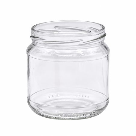 Pack de 20 pots en verre cylindriques 500 g (380 ml) TO82