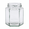 Pack de 20 pots en verre hexagonal 250g (195ml) TO58