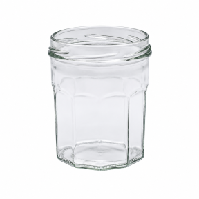 Pack de 20 pots en verre à facettes 425g (324ml) TO82