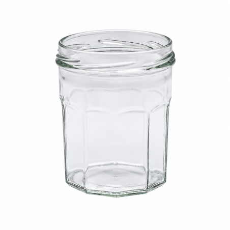 Pack de 20 pots en verre à facettes 425g (324ml) TO82