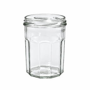 Pack de 20 pots en verre à facettes 500g (385ml) TO82