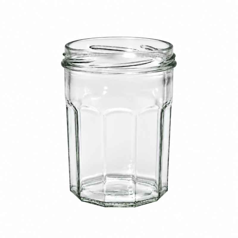 Pack de 20 pots en verre à facettes 500g (385ml) TO82