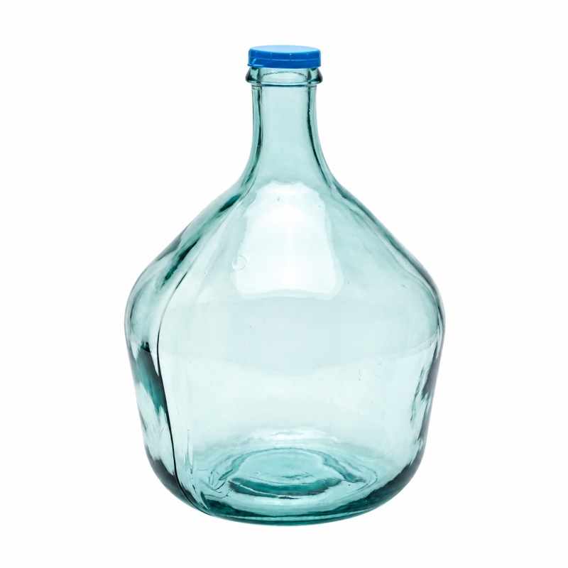 Bonbonne en verre petit col 5 L - avec entourage plastique