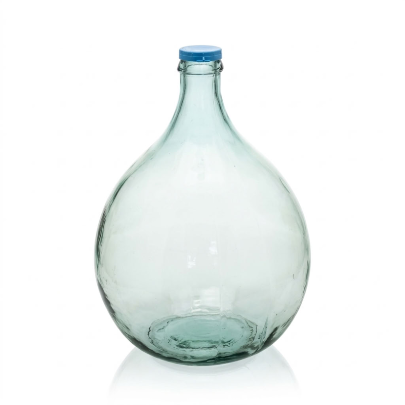 Bonbonne en verre petit col 10 L - sans entourage plastique