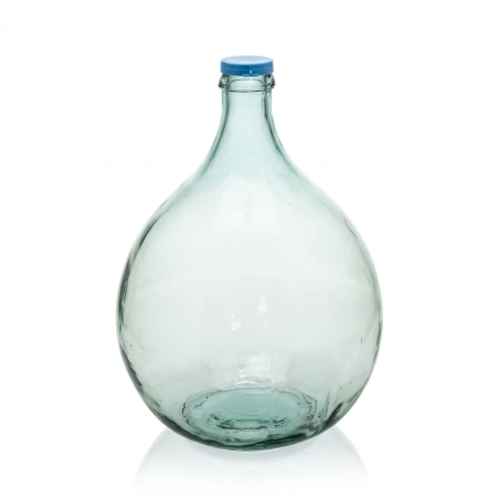 Bonbonne en verre petit col 15 L - sans entourage plastique
