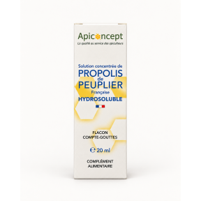 Solution concentrée de propolis de peuplier française hydrosoluble