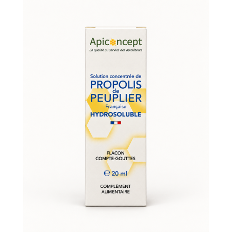 Solution concentrée de propolis de peuplier française hydrosoluble