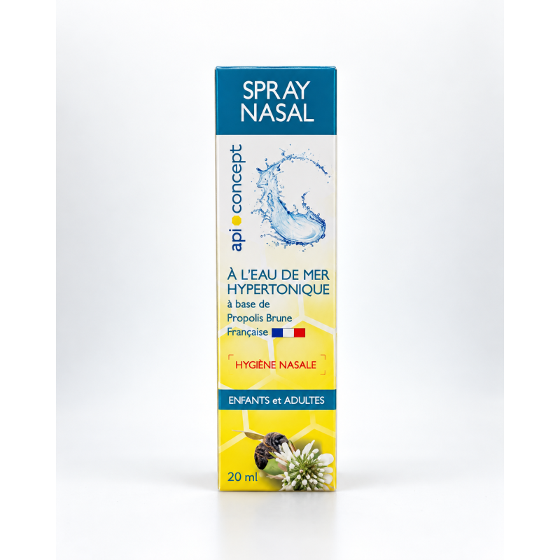 Spray nasal à l'eau de mer hypertonique et propolis brune 20ml spray