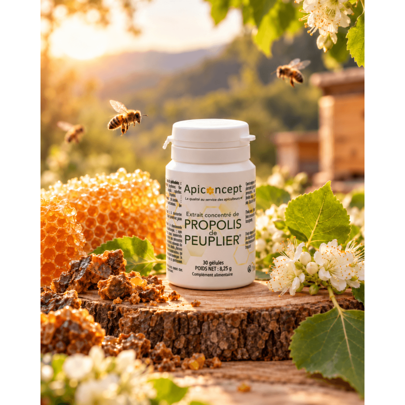 Flacon de 30 gélules de propolis concentrée