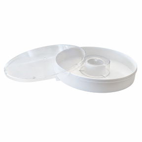 Nourrisseur sur couvre-cadres rond en plastique - contenance de 1.5 L